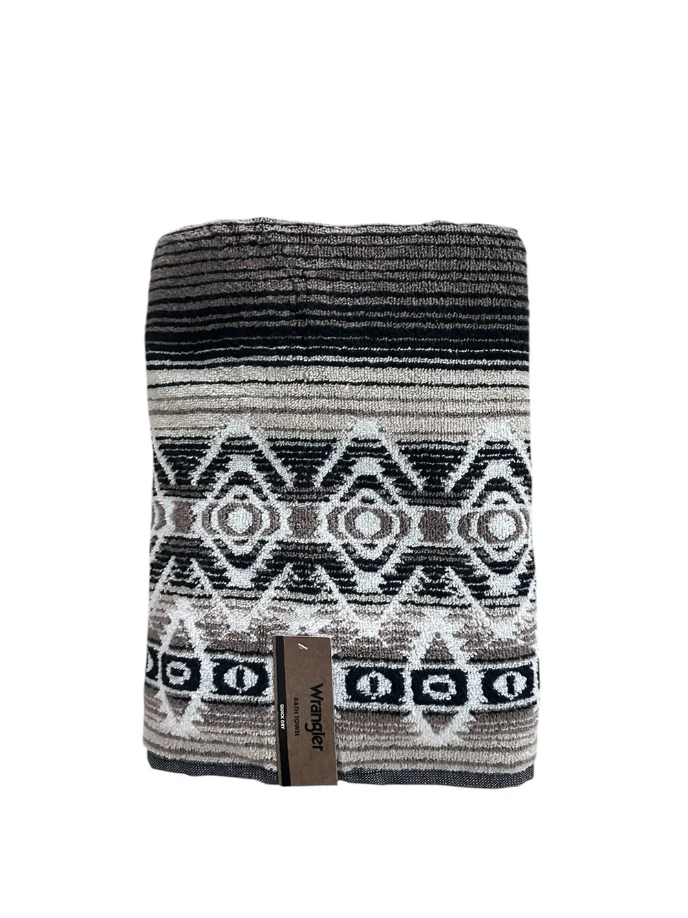 Wrangler 4 Pc Towel Set 2 Bath Towels 2 Hand Towels Southwestern Black Brown NWT